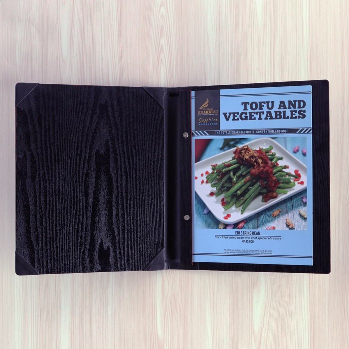 

Murah Ready Stock "Buku Menu Restoran Vinil" - Serat Kayu - Hitam Hot Sale