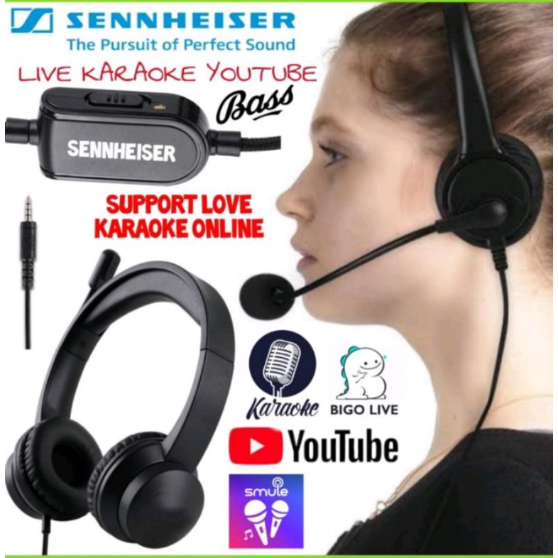 Mic Earphone Headset khusus karaoke di HP android SMULE YOUTUBE update -IOS