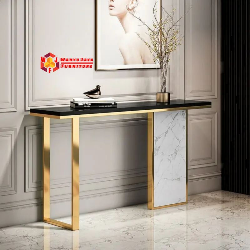 Meja Konsol Marmer Stainless
