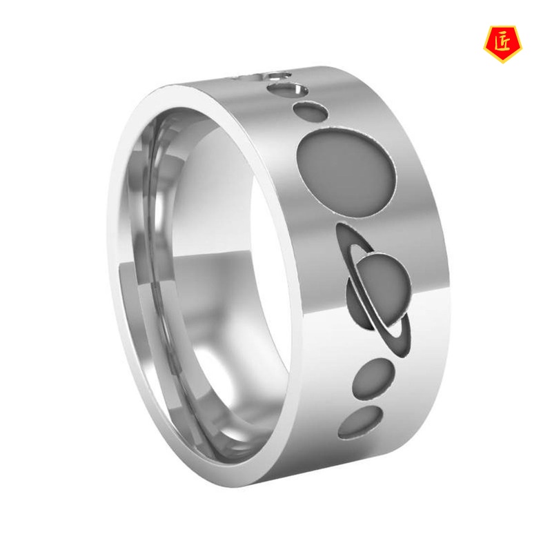 [Ready Stock]New Creative Planet Pattern Ring 925 Silver