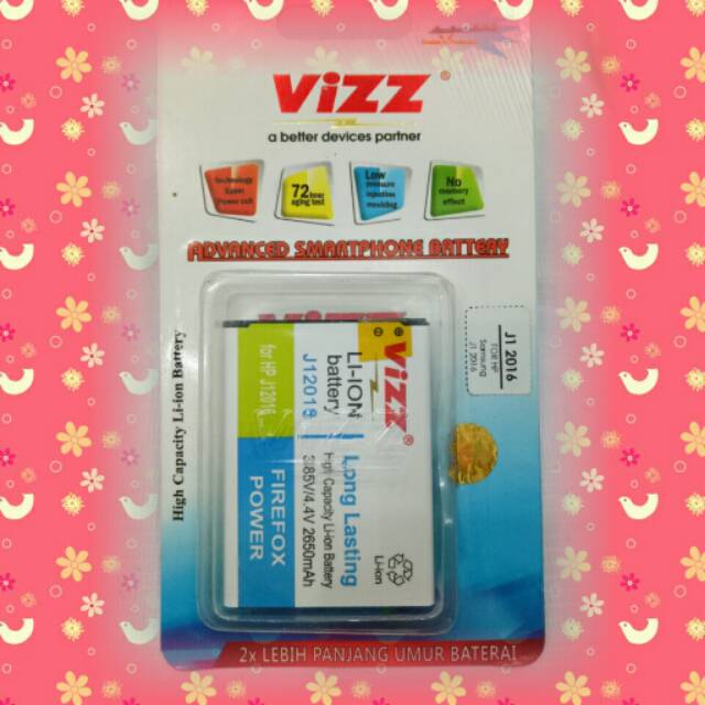 Baterai Double Power Vizz Samsung J1 2016(J120)