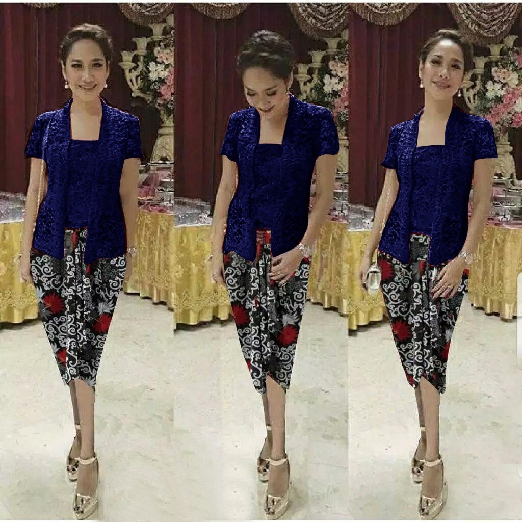 Ruairu SET KEBAYA BCL KEBAYA KUTUBARU BRUKAT ANAK REMAJA 3 WARNA Murah