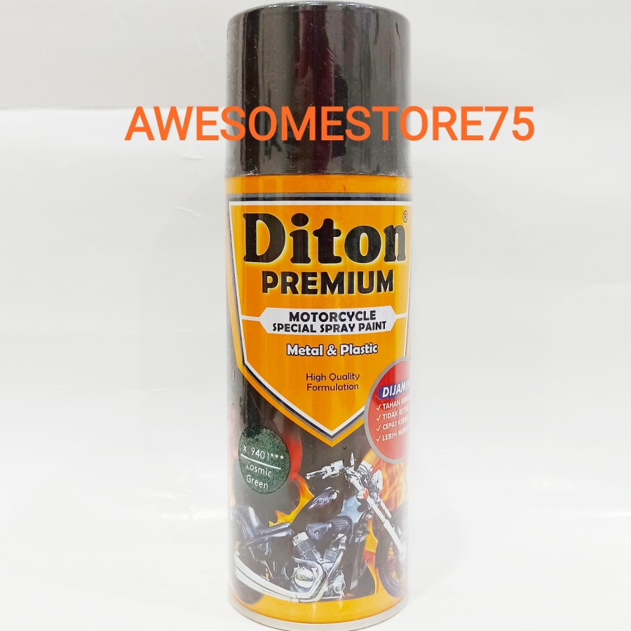 DITON PREMIUM *** XP 9401 COSMIC GREEN XIRALLIC Hijau Cat Semprot Pylox Pilox