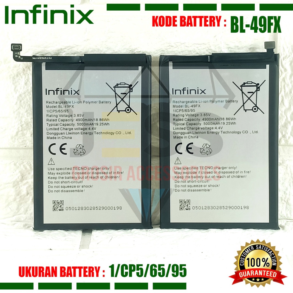 Baterai Battery Original Infinix Smart 6 - X6511 - X6511B Kode Batre BL-49FX BL49FX