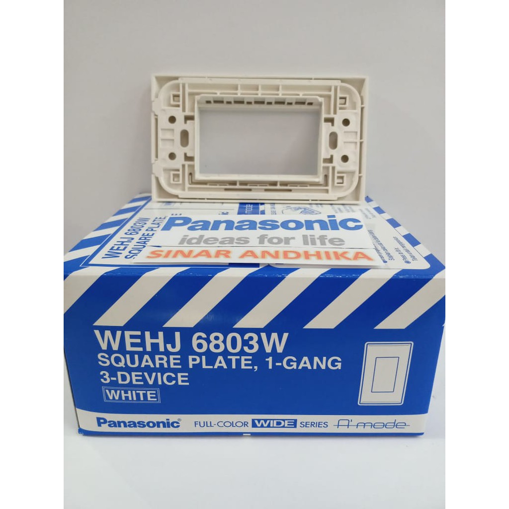 FRAME SAKLAR 1 GANG 3 DEVICE PUTIH A MODE PANASONIC WEHJ 6803W