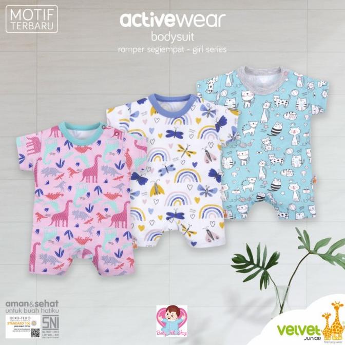 Velvet Junior - Active Wear Jumper Segiempat Motif Flourish Size Sml