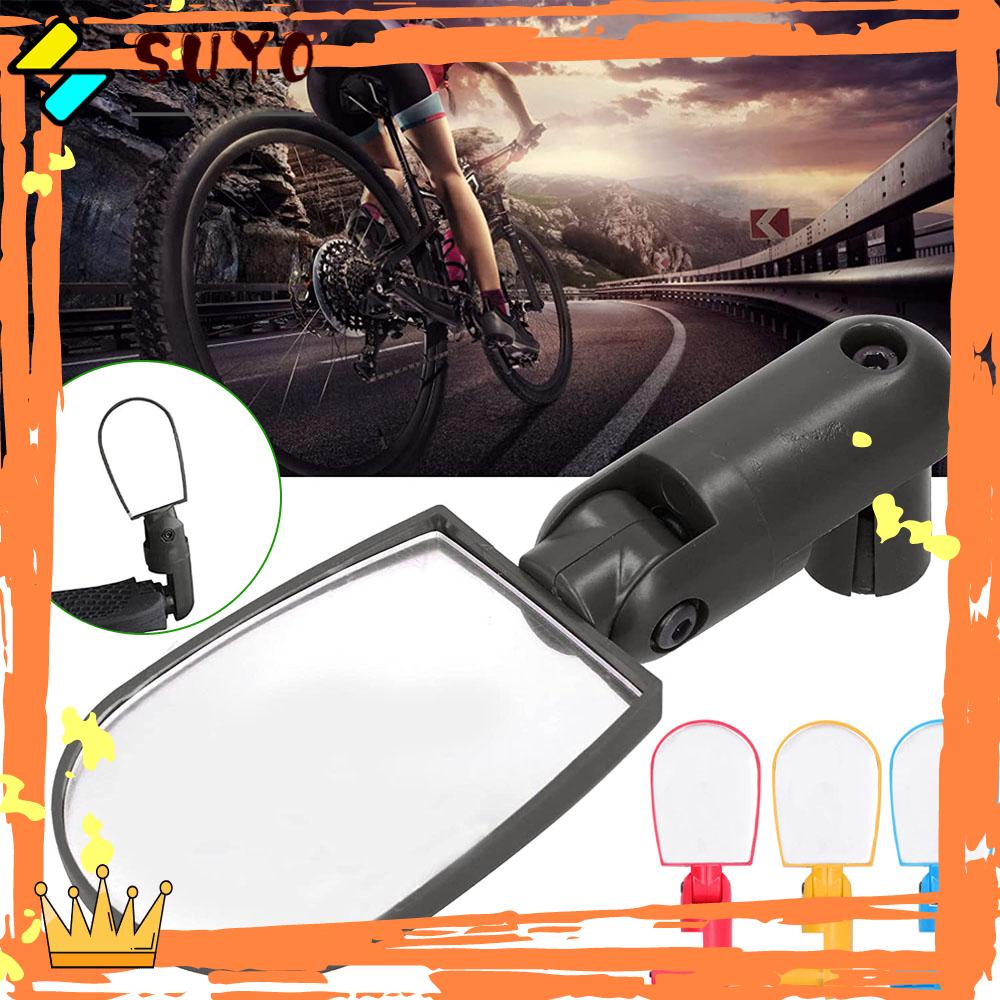 Suyo 1pc Kaca Spion Stang Sepeda MTB Universal Rotasi 360 Derajat