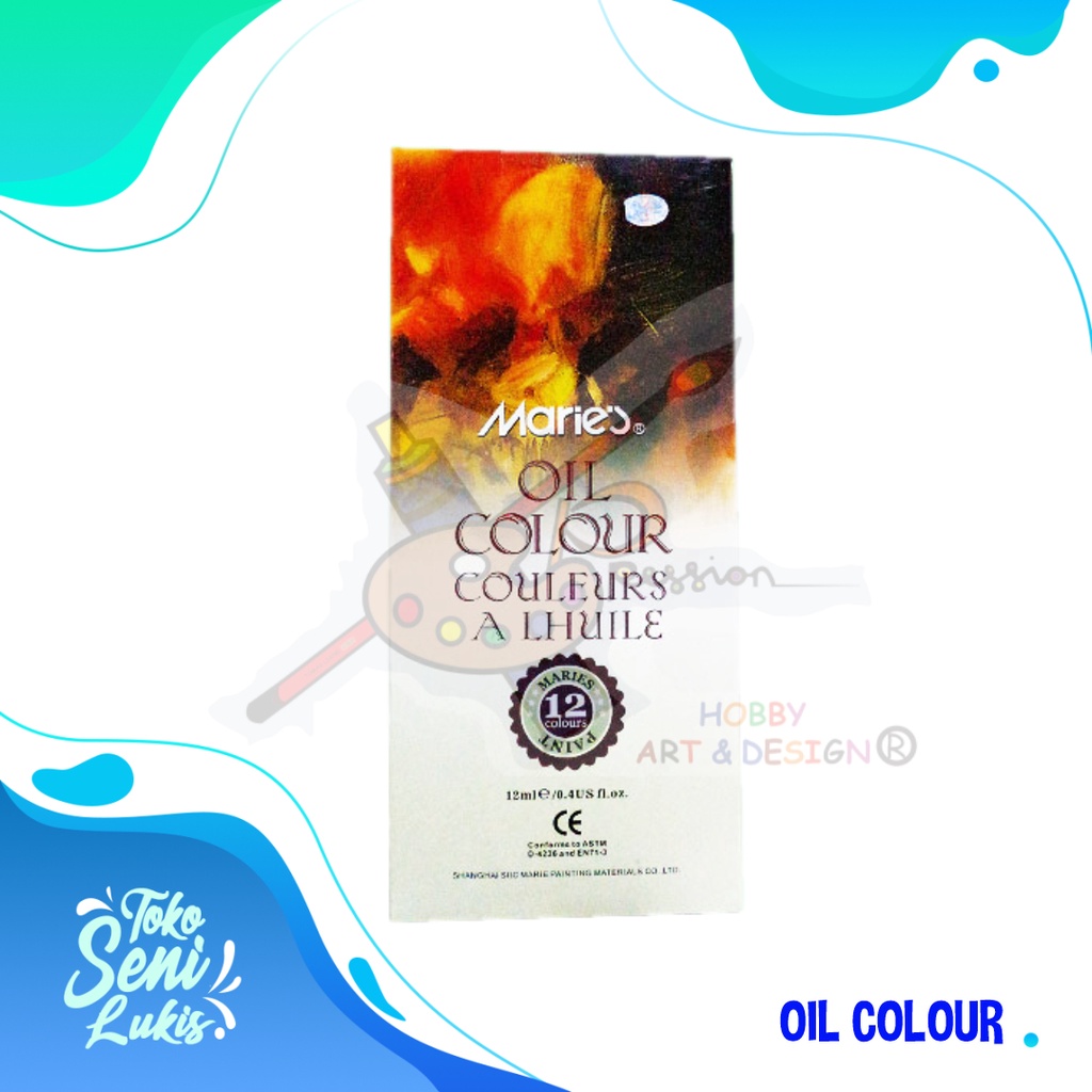 

MARIES OIL COLOUR SET 12 WARNA B1386K CAT MINYAK SET