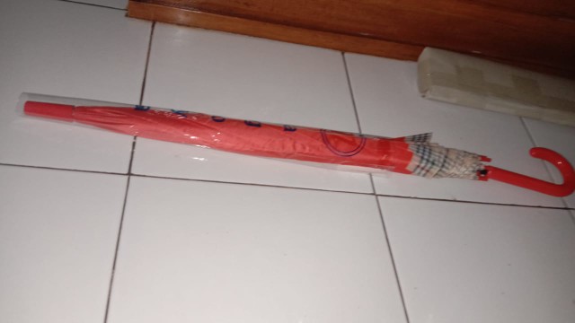 Payung Tongkat Polos List Kotak Gg.j