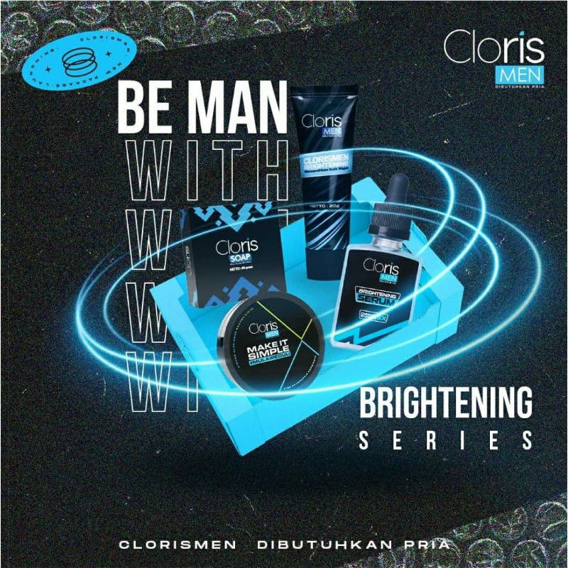 ClorisMen Paket Brightening Series Cloris Men Pemutih Pencerah Muka Wajah Pria