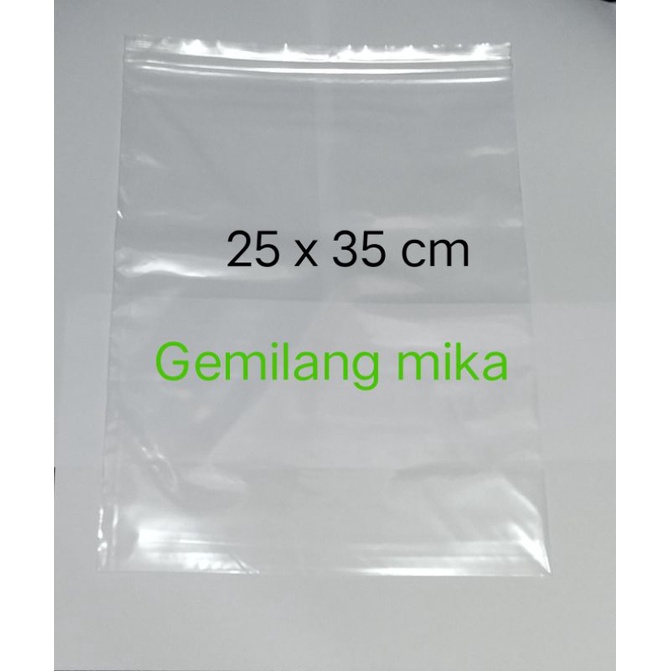 Plastik klip tebal 25 x 35 cm( harga per 10 lembar)