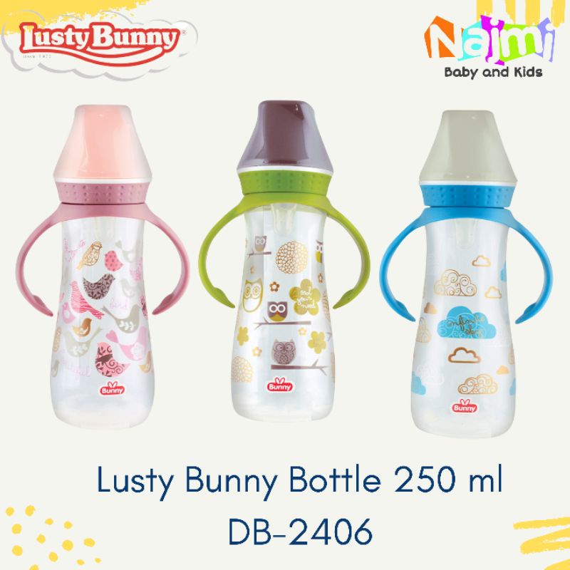 DB2406 LustyBunny Botol Susu Bayi Gagang 250ml Baby Feeding Bottle Lusty Bunny