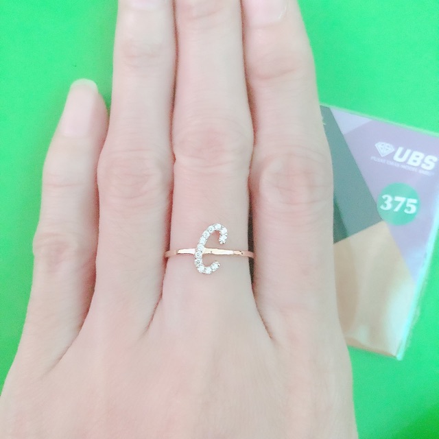 Cincin Huruf Alpha Star UBS - C