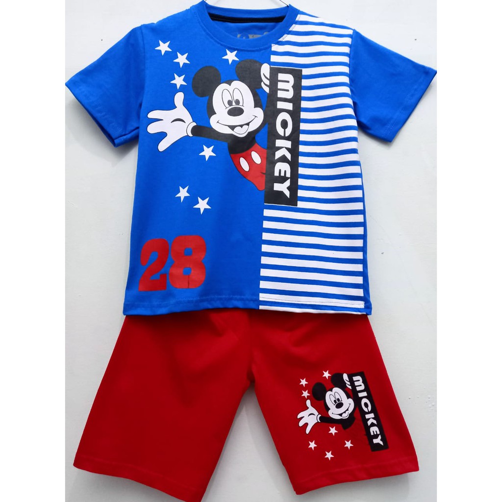 STELAN KAOS ANAK MICKEY BIRU