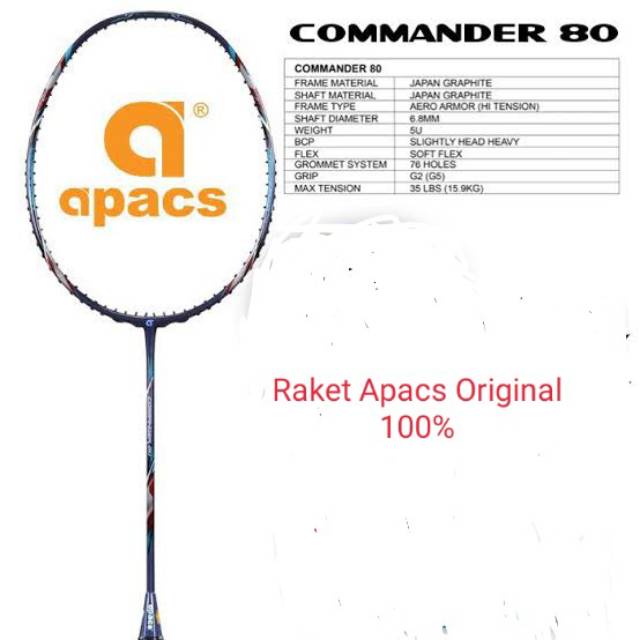 Raket Apacs Commander 80 bonus senar
