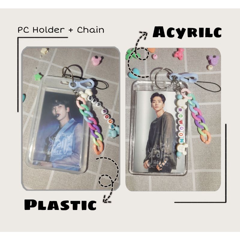 Photocard holder akrilik custom with keychain