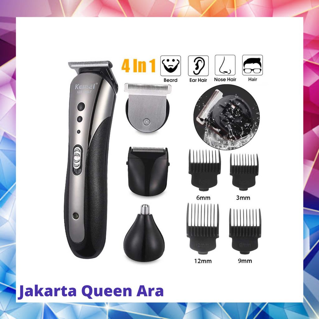 Kemei Alat Cukur Elektrik Hair Trimmer Shaver Rechargeable - KM-140