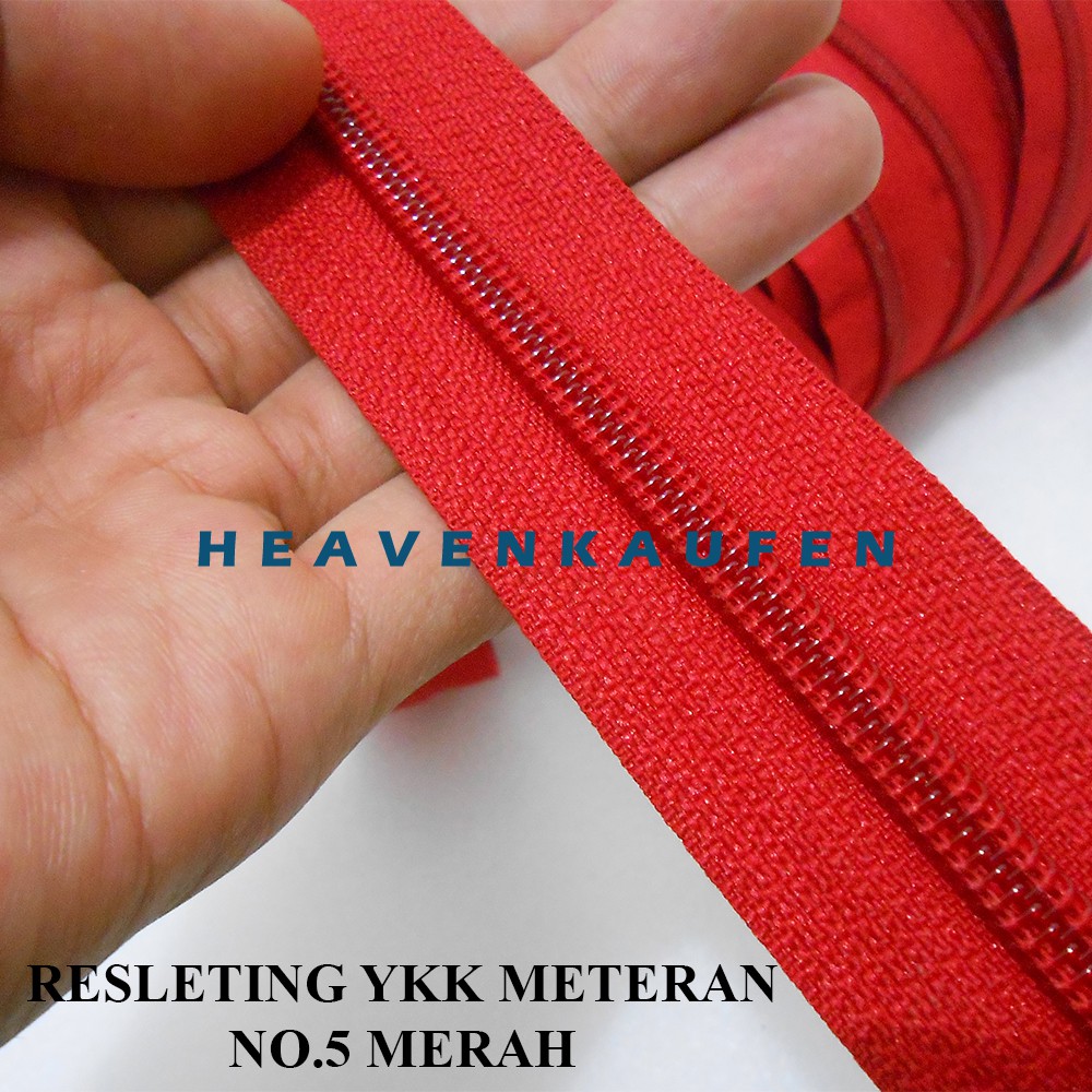 Resleting/Zipper YKK Merah No.5 Meteran