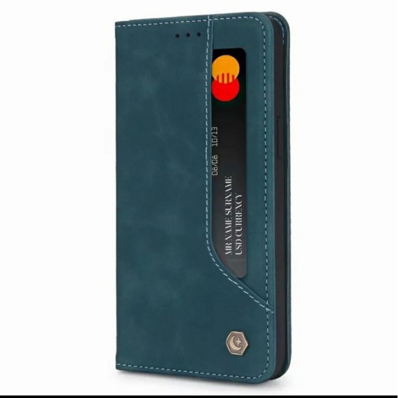 Xiaomi Redmi Note 10 Pro / Redmi Note 10 case dompet pola berbahan kulit cover flip magnetic