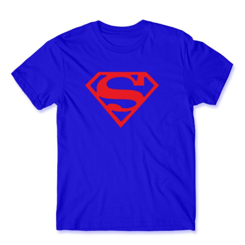 KAOS SUPERMAN Anak ibu dan ayah bahan cotton combed 30s atasan