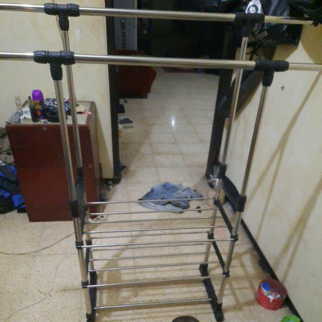 Rak Gantung Jemuran Pakaian Stainless Steel / Bar Clothes Hanger