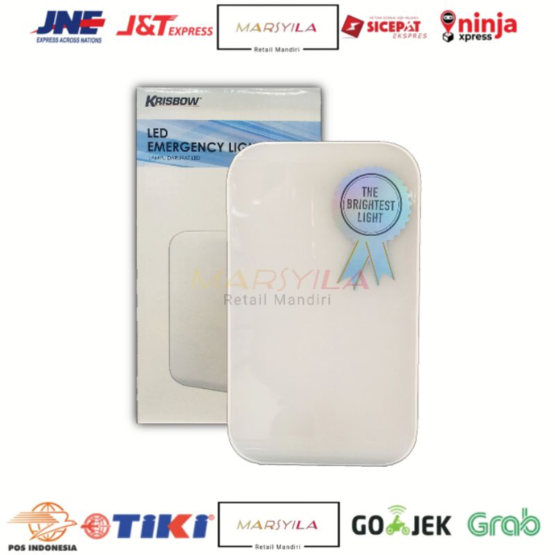 KRISBOW LAMPU LED EMERGENCY DARURAT CHARGE CAS SUPER TERANG TAHAN LAMA 18WATT