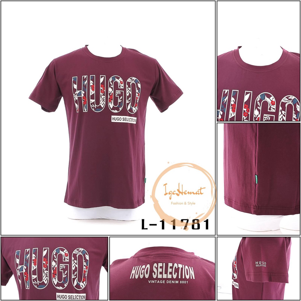 KAOS OBLONG LAKI LAKI LENGAN PENDEK HUGO[L11781]