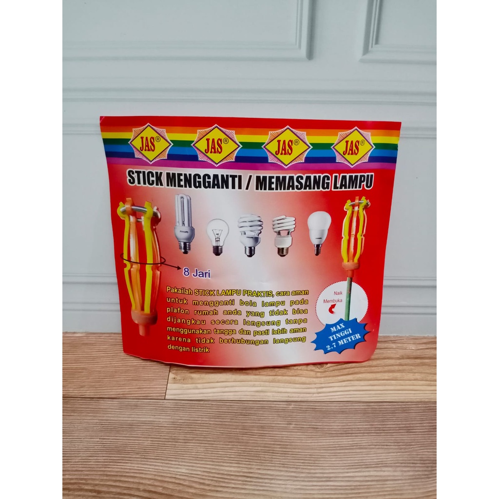 Stik Tongkat Lampu Pemasang / Pengganti Lampu Jumbo 8 Jari