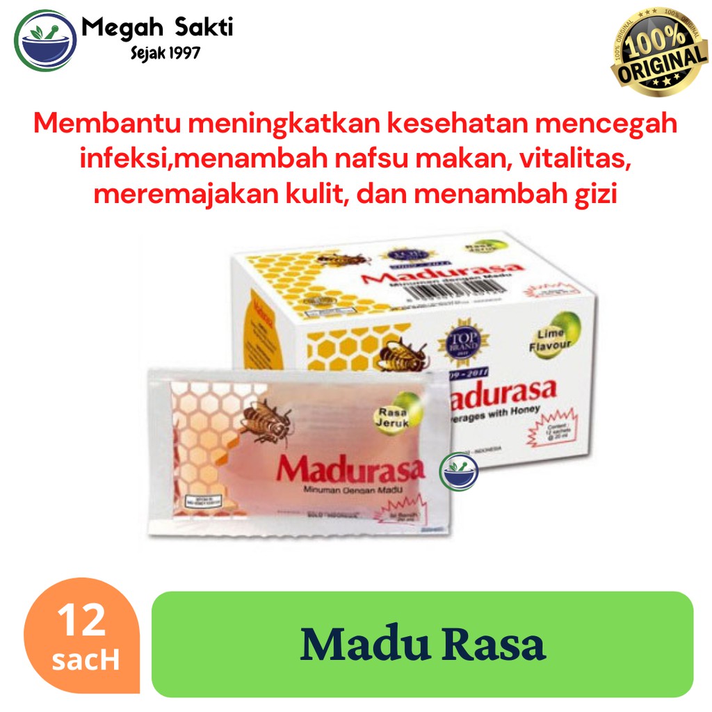 

Megah Sakti - Madu Rasa Jeruk Nipis Box Isi 12 Sachet