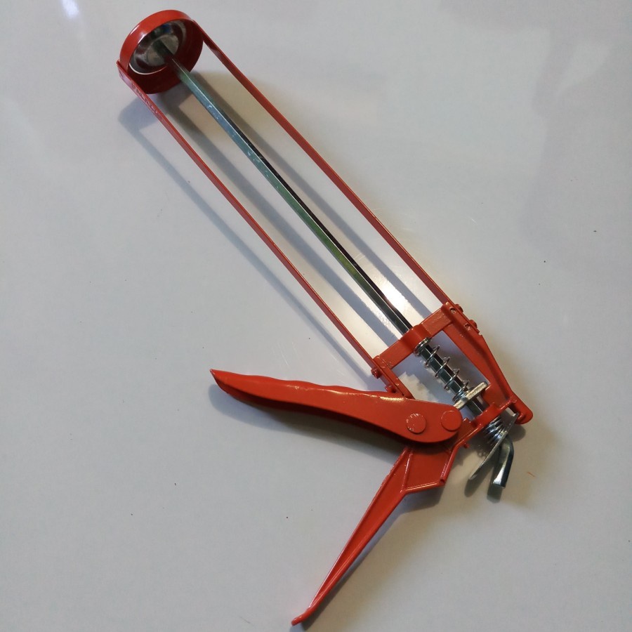 ALAT TEMBAK SILICONE TABUNG ORANGE ALAT TEMBAK LEM KACA BOTOL SILIKON GUN