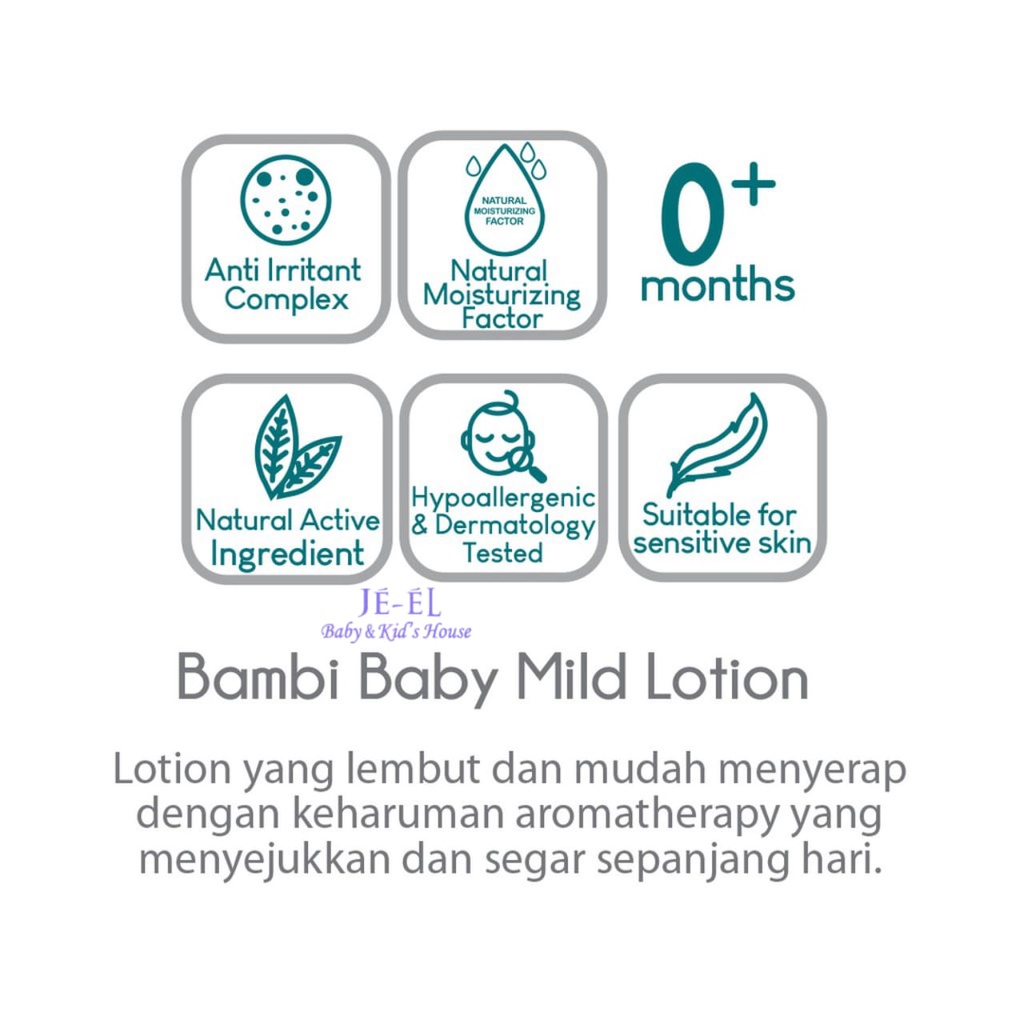 Bambi Baby Mild Lotion 100ml/Body Lotion Bayi Kulit Normal