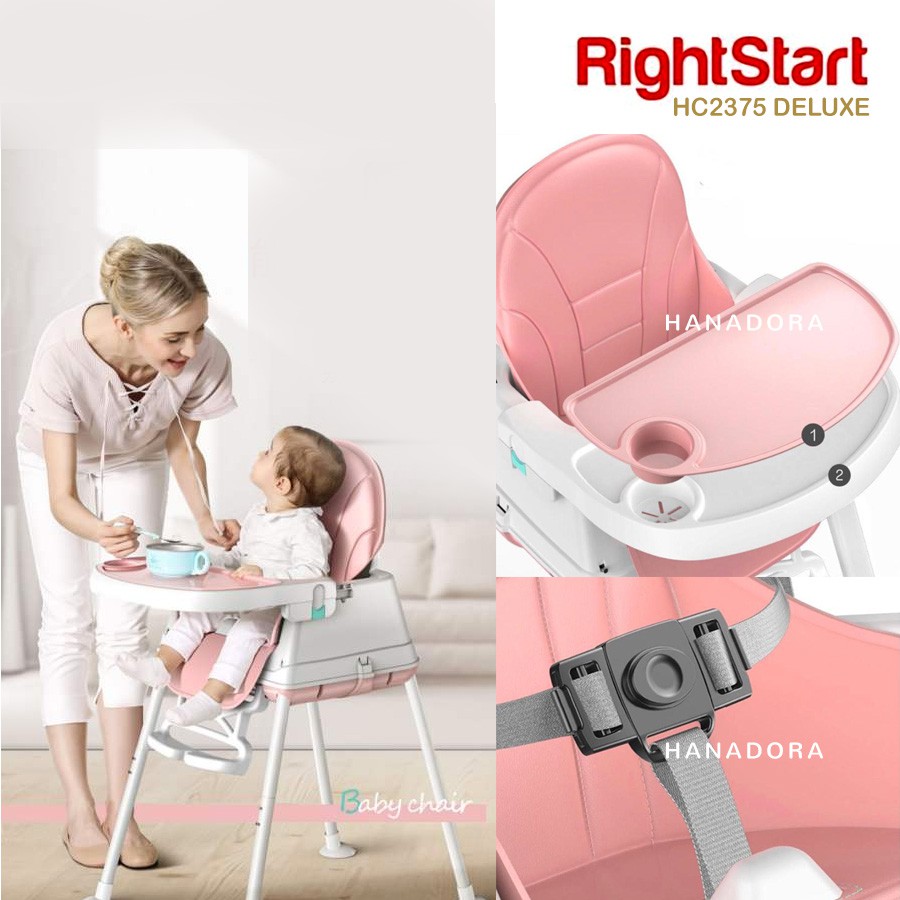 Right Start 4in1 Highchair HC2375 Deluxe - Kursi Makan Bayi