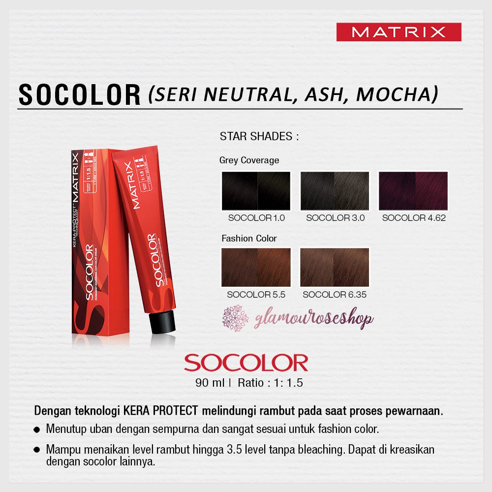 ❤️Glamouroseshop❤️ Matrix So Color / Matrix Socolor Hair Color 90 ml (FULL ALL SERIES)