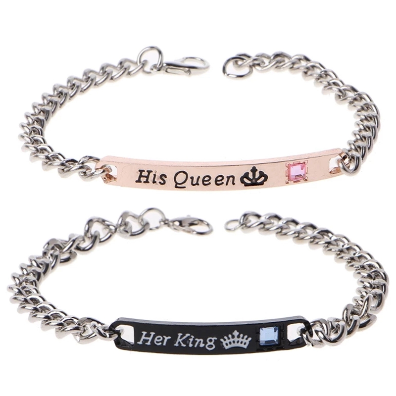 His And Her King His Queen Bahan Alloy Untuk Pasangan