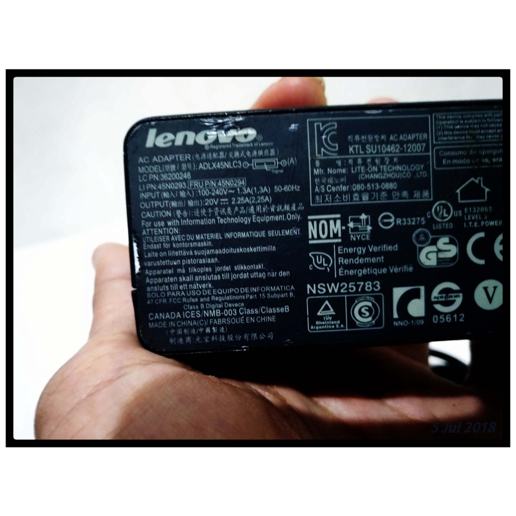 Adaptor Charger Cas Original Laptop Lenovo