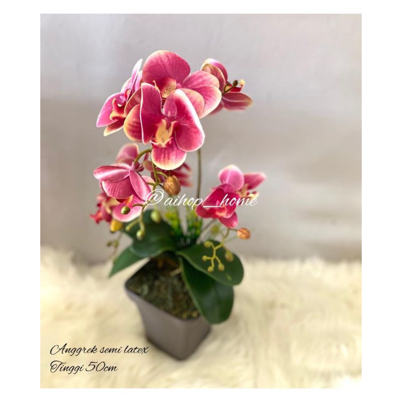 Anggrek Semi Latex Artificial/Bunga Artificial/Bunga Anggrek/Anggrek Hias/Anggrek Latex