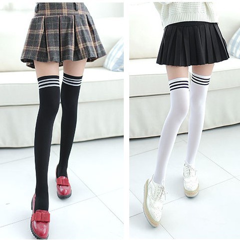 CSP006 – Stocking Kaos Kaki Overknee Garis Aksesoris Cosplay