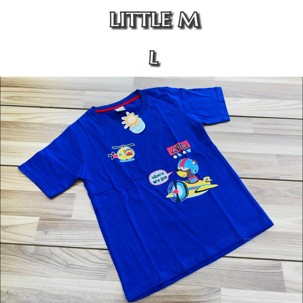 kaos little m biru34