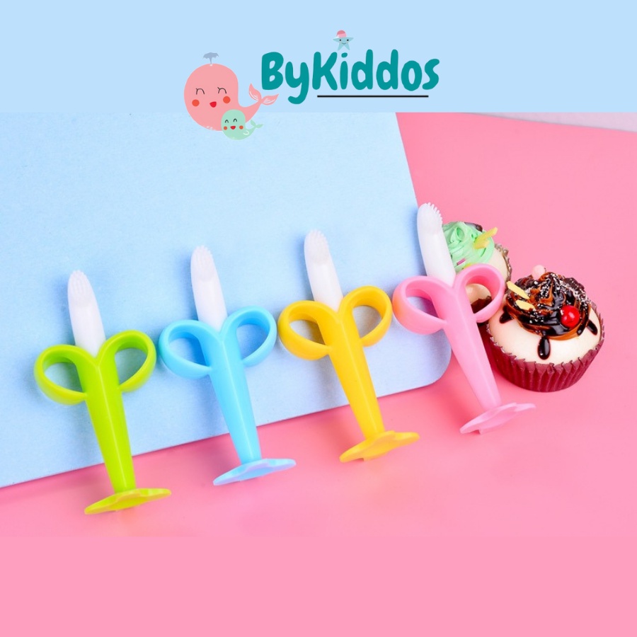 ByKiddos - Gigitan Bayi Bentuk Pisang / Sikat Gigi Bayi Murah Empuk Best Seller