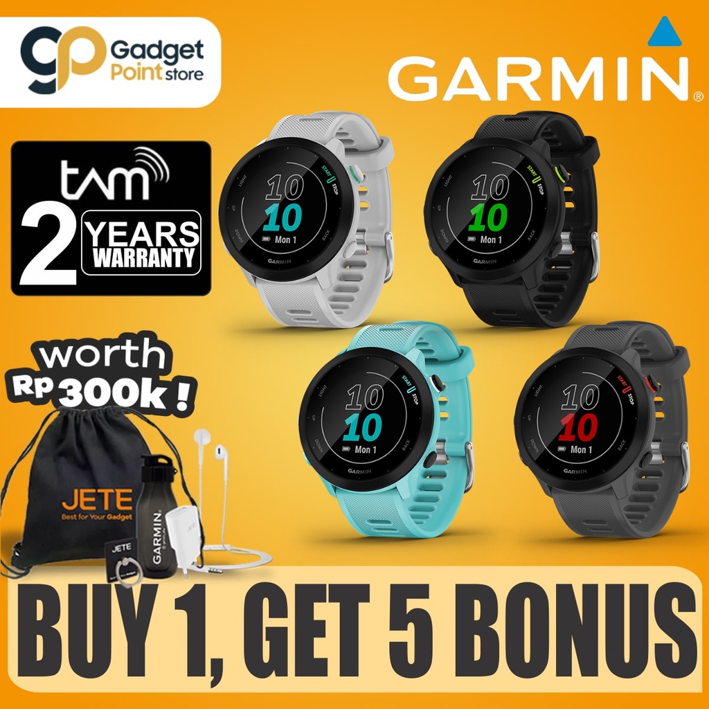 Garmin Watch Forerunner FR 55 FR55 Sport Watch - Original Garansi Resmi TAM 2Th