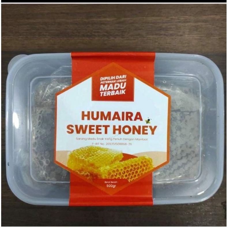 

Humaira Sarang Madu 500 gr 100℅ sarang madu asli tanpa campuran