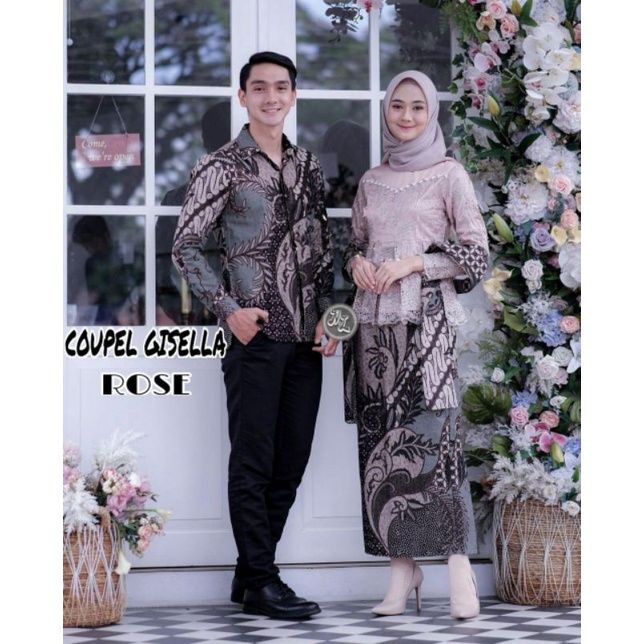 BATIK COUPLE KEBAYA MODERN/COUPLE AS_SYIFA/COUPLE KEBAYA KONDANGAN LAMARAN-KEBAYA WISUDA-COUPLE SOFT PURPLE