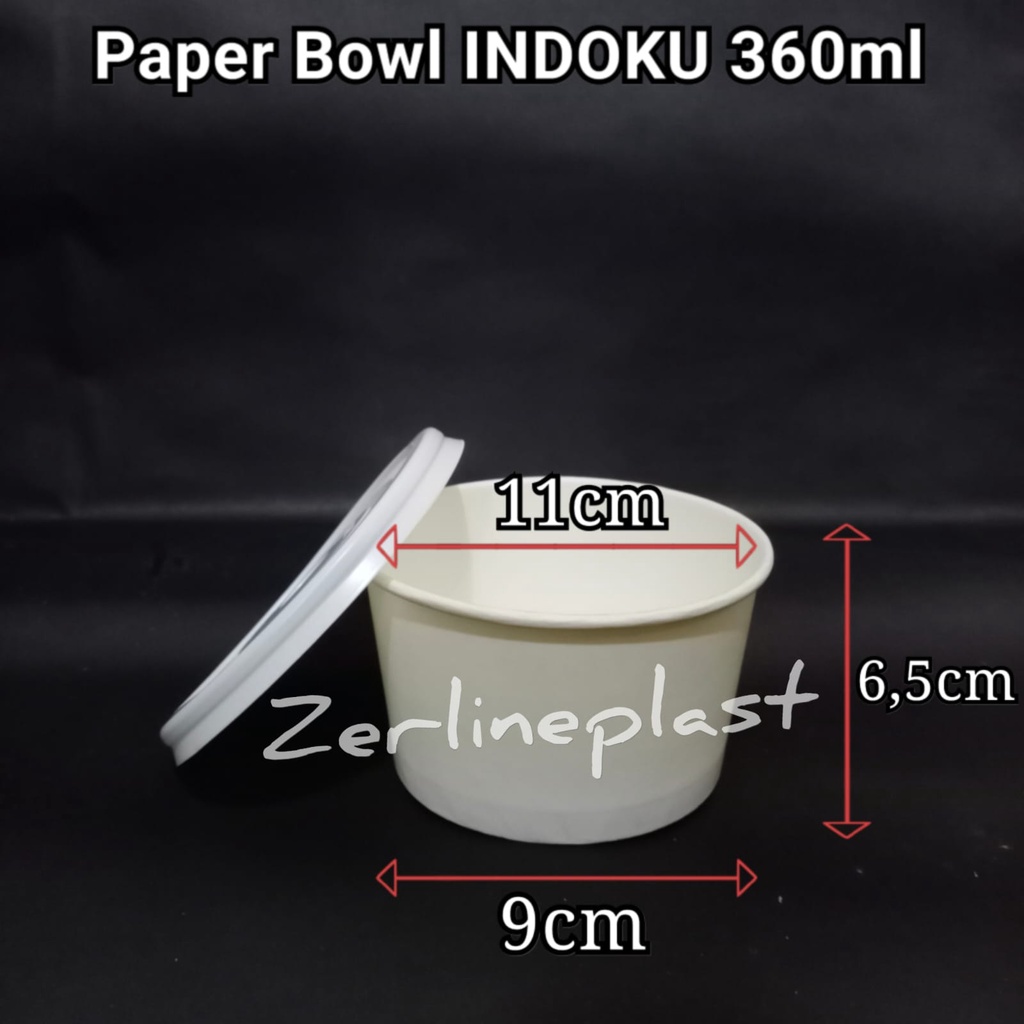 PAPER BOWL 360ml (Mangkok Kertas) @50set