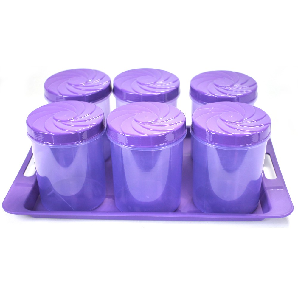 Toples Jumbo Set Tonam Calista - isi 6 pcs + Nampan Baki - Random Colour MOTIF