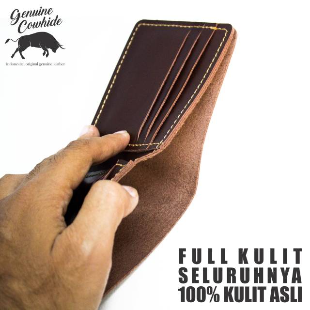 Dompet Pria 100% Kulit Asli Model Vintage Full Kulit Asli - Bisa Cetak Laser Nama