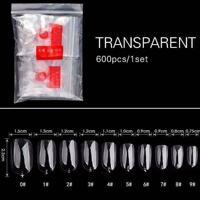 GROSIR Kuku Palsu Oval Pendek Bening Kuku Palsu Wedding Nail Art Fake Murah