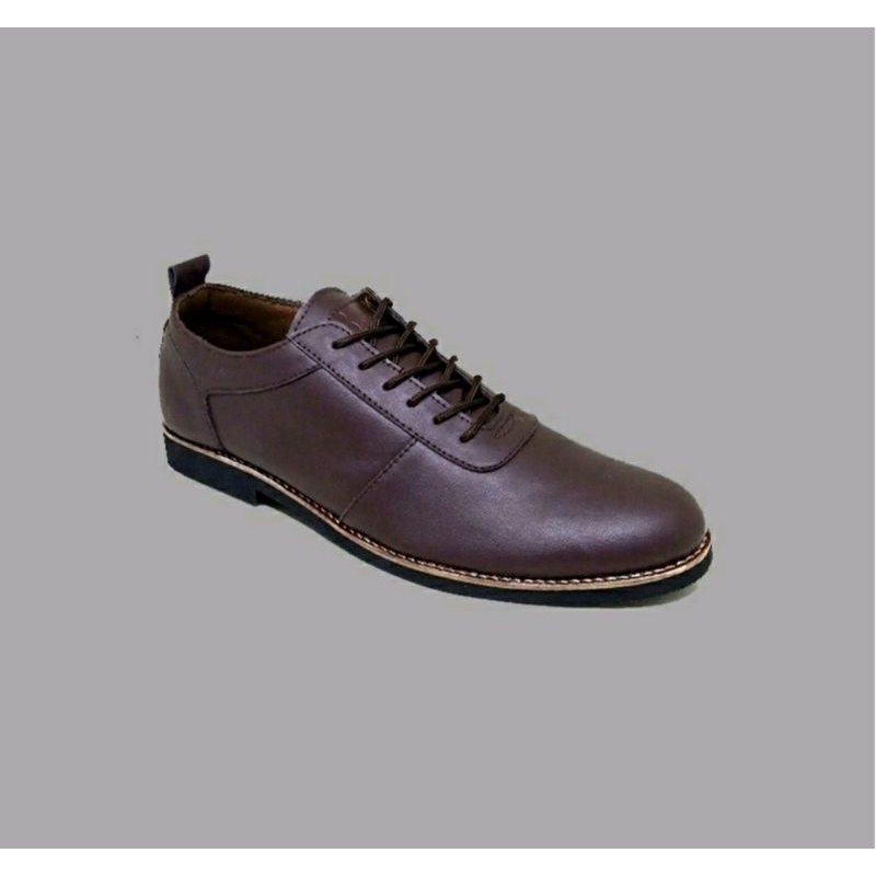 Sepatu Oxford Pria Big Size 43-48 / Pantofel Kerja Kantoran Pns Direktur Ukuran Jumbo Kulit Coklat, 48