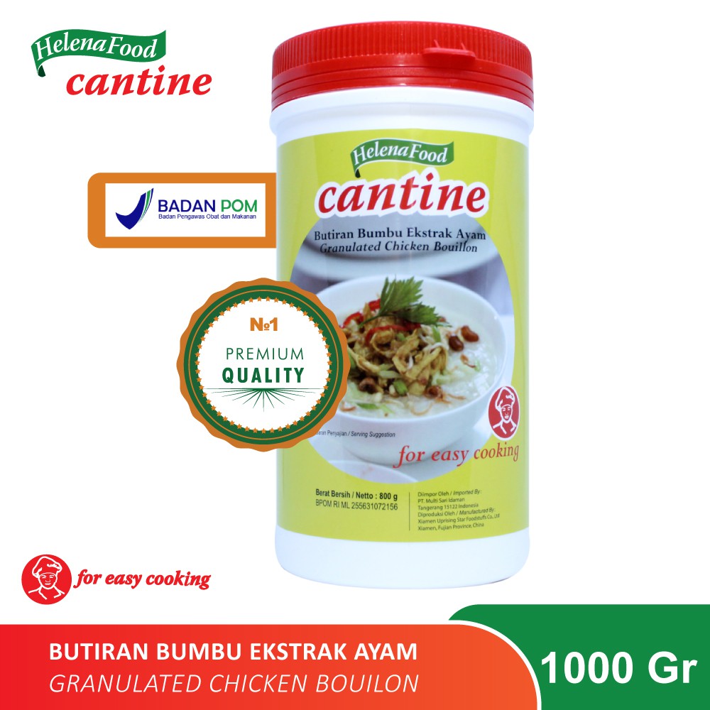 

Cantine Kaldu Penyedap Rasa/Granulated Chicken Bouillon/Butiran Bumbu Ekstrak/800 gr tube
