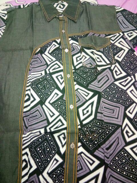 Kemeja Batik Pria Lengan Panjang Ladang Batik Motif Modern 2021 Size M L Xl Xxl Reguler