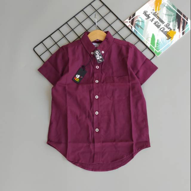 Kemeja polos anak pendek DJ Kids